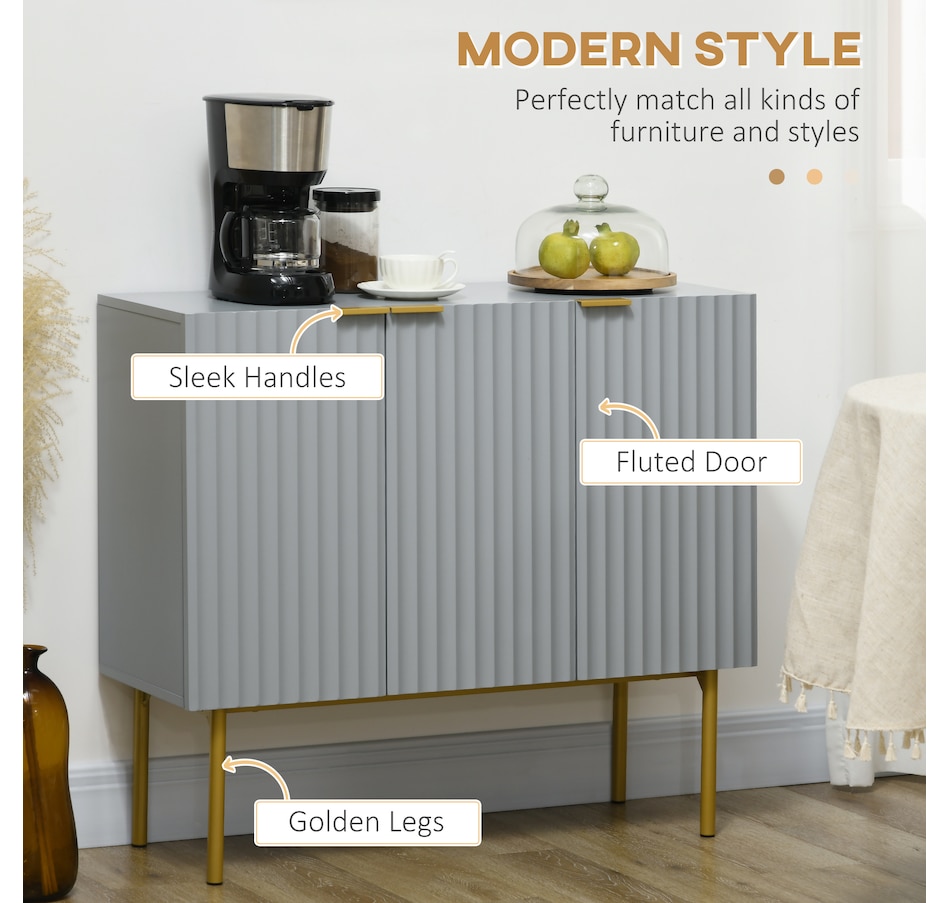 Image 997184_ALTMORE19.jpg, Product 997-184 / Price $129.99 - $164.99, HOMCOM Accent Cabinet w/ Gold Leg for Living Room Dining Room Hallway from HOMCOM on TSC.ca's Home & Garden department