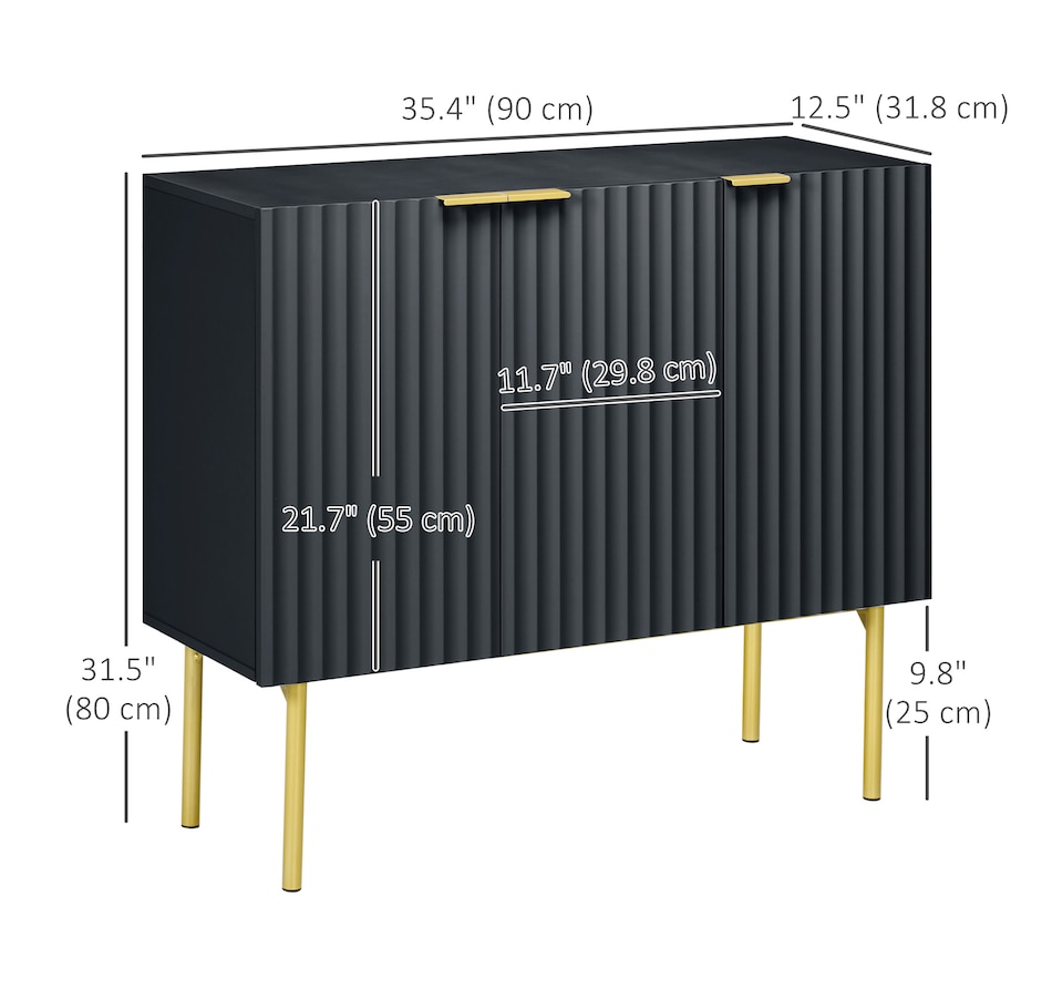 Image 997184_ALTMORE2.jpg, Product 997-184 / Price $129.99 - $164.99, HOMCOM Accent Cabinet w/ Gold Leg for Living Room Dining Room Hallway from HOMCOM on TSC.ca's Home & Garden department