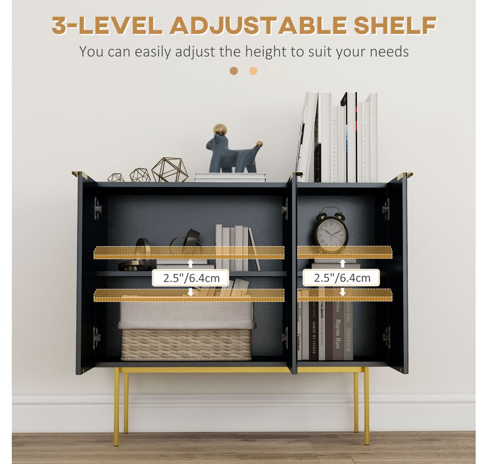 Image 997184_ALTMORE5.jpg, Product 997-184 / Price $129.99 - $164.99, HOMCOM Accent Cabinet w/ Gold Leg for Living Room Dining Room Hallway from HOMCOM on TSC.ca's Home & Garden department