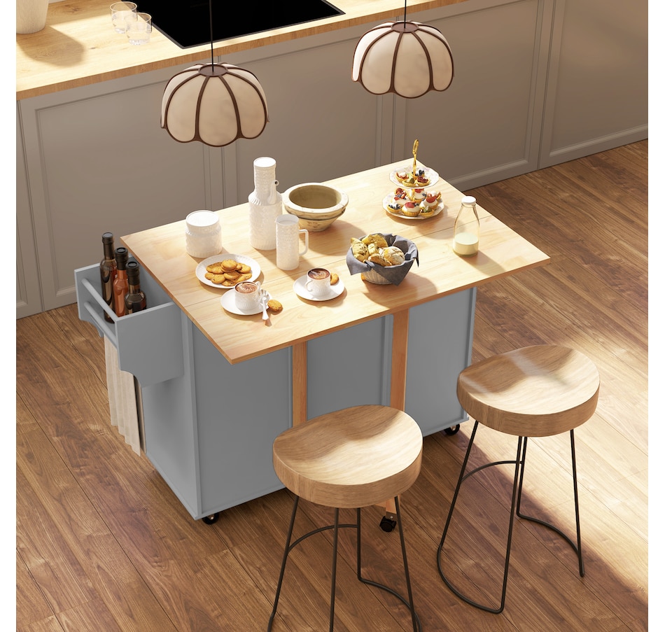 Image 997188_ALTMORE1.jpg, Product 997-188 / Price $299.99 - $329.99, HOMCOM Kitchen Island on Wheels, Kitchen Cart with Drop Leaf Drawers from HOMCOM on TSC.ca's Home & Garden department