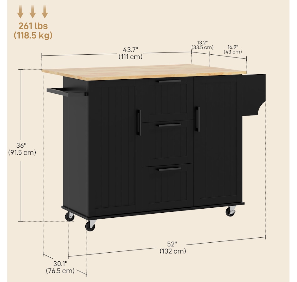 Image 997188_ALTMORE10.jpg, Product 997-188 / Price $299.99 - $329.99, HOMCOM Kitchen Island on Wheels, Kitchen Cart with Drop Leaf Drawers from HOMCOM on TSC.ca's Home & Garden department