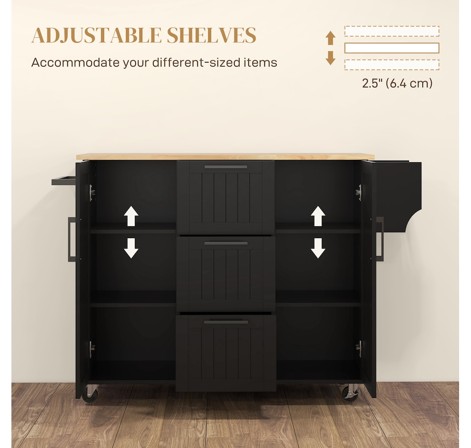 Image 997188_ALTMORE13.jpg, Product 997-188 / Price $299.99 - $329.99, HOMCOM Kitchen Island on Wheels, Kitchen Cart with Drop Leaf Drawers from HOMCOM on TSC.ca's Home & Garden department