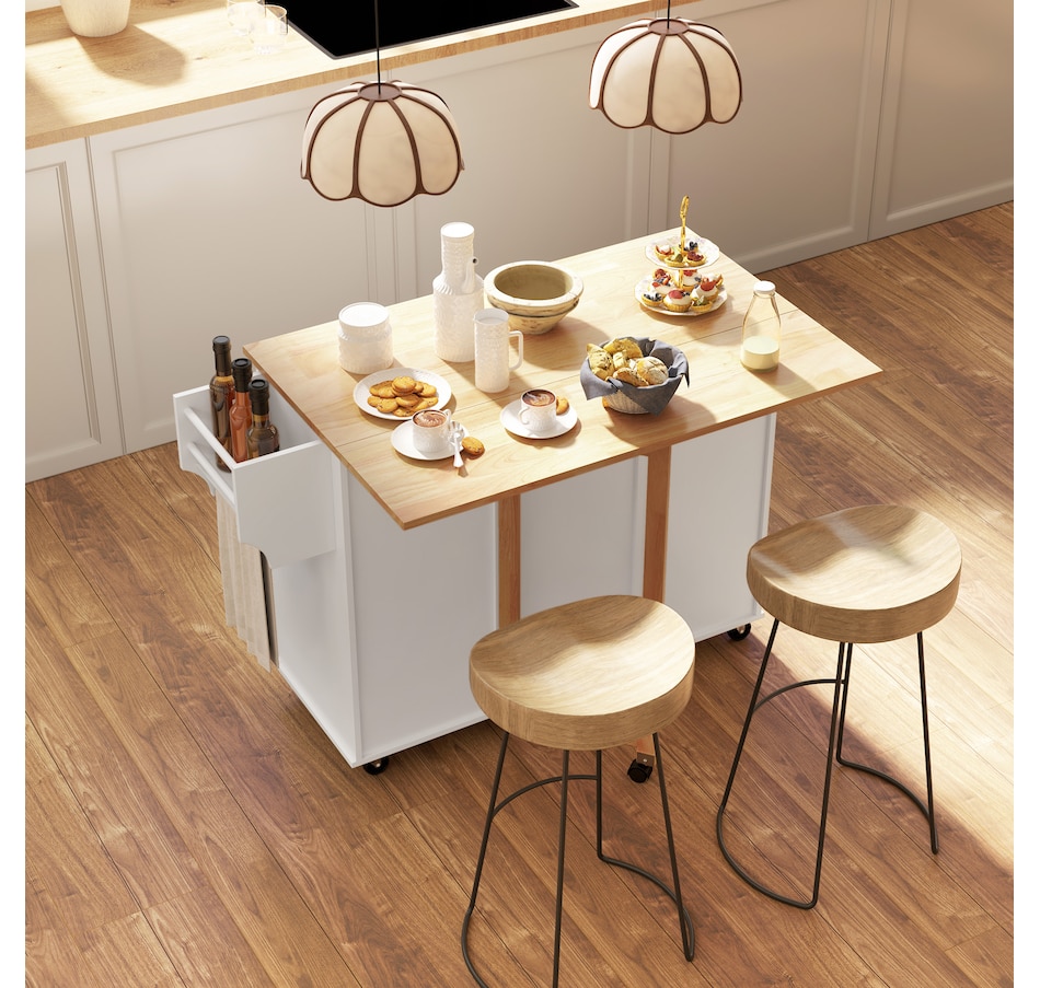 Image 997188_ALTMORE17.jpg, Product 997-188 / Price $299.99 - $329.99, HOMCOM Kitchen Island on Wheels, Kitchen Cart with Drop Leaf Drawers from HOMCOM on TSC.ca's Home & Garden department