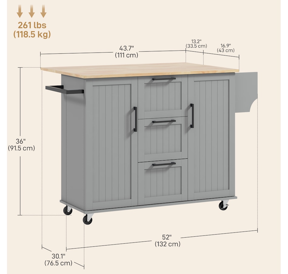 Image 997188_ALTMORE2.jpg, Product 997-188 / Price $299.99 - $329.99, HOMCOM Kitchen Island on Wheels, Kitchen Cart with Drop Leaf Drawers from HOMCOM on TSC.ca's Home & Garden department