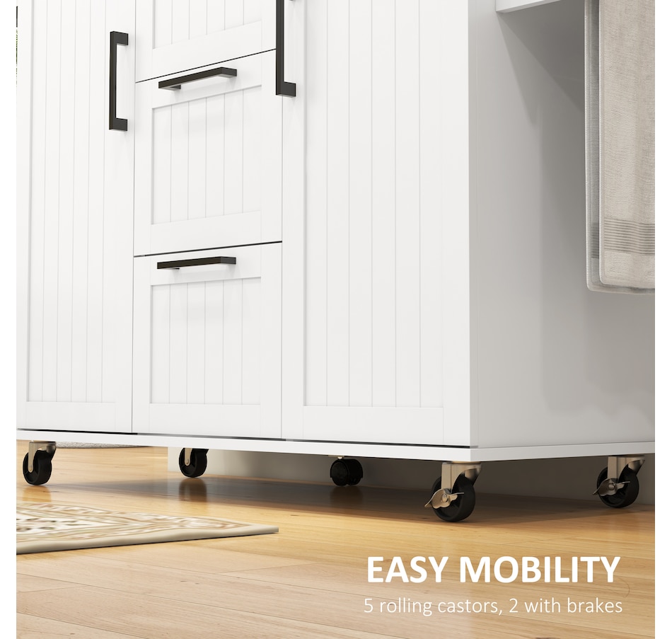 Image 997188_ALTMORE22.jpg, Product 997-188 / Price $299.99 - $329.99, HOMCOM Kitchen Island on Wheels, Kitchen Cart with Drop Leaf Drawers from HOMCOM on TSC.ca's Home & Garden department