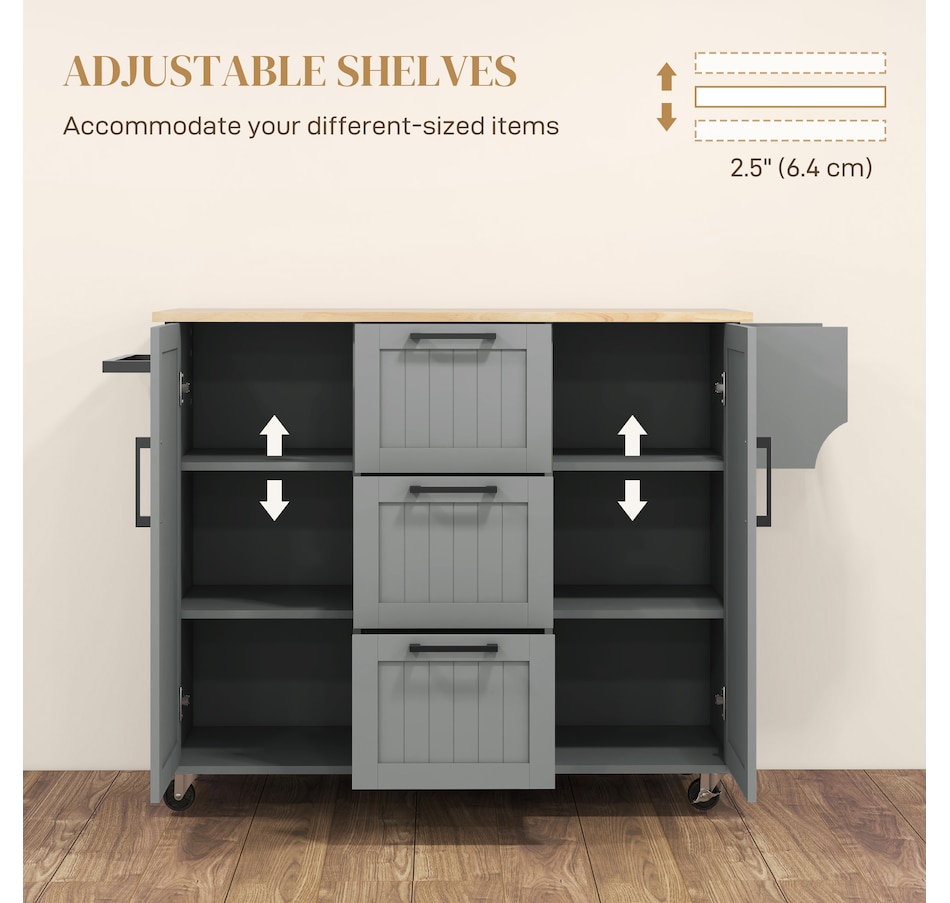 Image 997188_ALTMORE5.jpg, Product 997-188 / Price $299.99 - $329.99, HOMCOM Kitchen Island on Wheels, Kitchen Cart with Drop Leaf Drawers from HOMCOM on TSC.ca's Home & Garden department