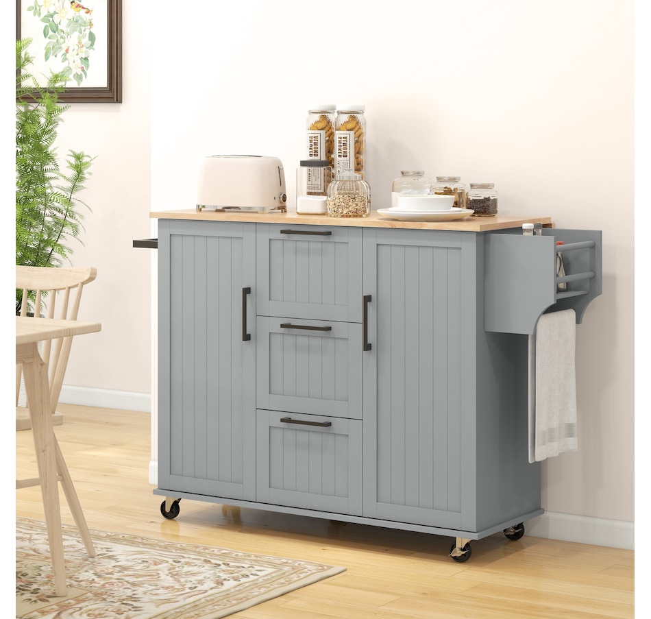 Image 997188_ALTMORE7.jpg, Product 997-188 / Price $299.99 - $329.99, HOMCOM Kitchen Island on Wheels, Kitchen Cart with Drop Leaf Drawers from HOMCOM on TSC.ca's Home & Garden department