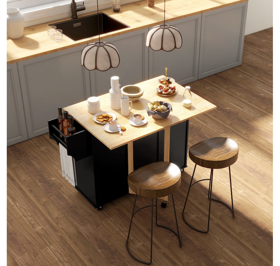 Image 997188_ALTMORE9.jpg, Product 997-188 / Price $299.99 - $329.99, HOMCOM Kitchen Island on Wheels, Kitchen Cart with Drop Leaf Drawers from HOMCOM on TSC.ca's Home & Garden department