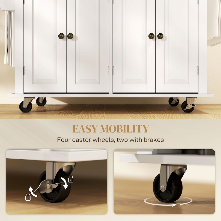 Image 997190_ALTMORE14.jpg, Product 997-190 / Price $219.99 - $245.85, Kitchen Island Cart W/spice Rack & Towel Rack from HOMCOM on TSC.ca's Home & Garden department