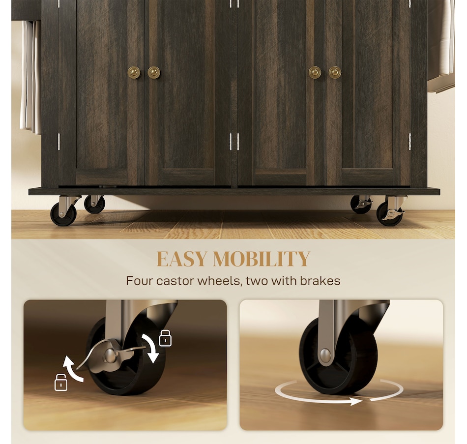 Image 997190_ALTMORE22.jpg, Product 997-190 / Price $209.99 - $259.99, Kitchen Island Cart W/spice Rack & Towel Rack from HOMCOM on TSC.ca's Home & Garden department