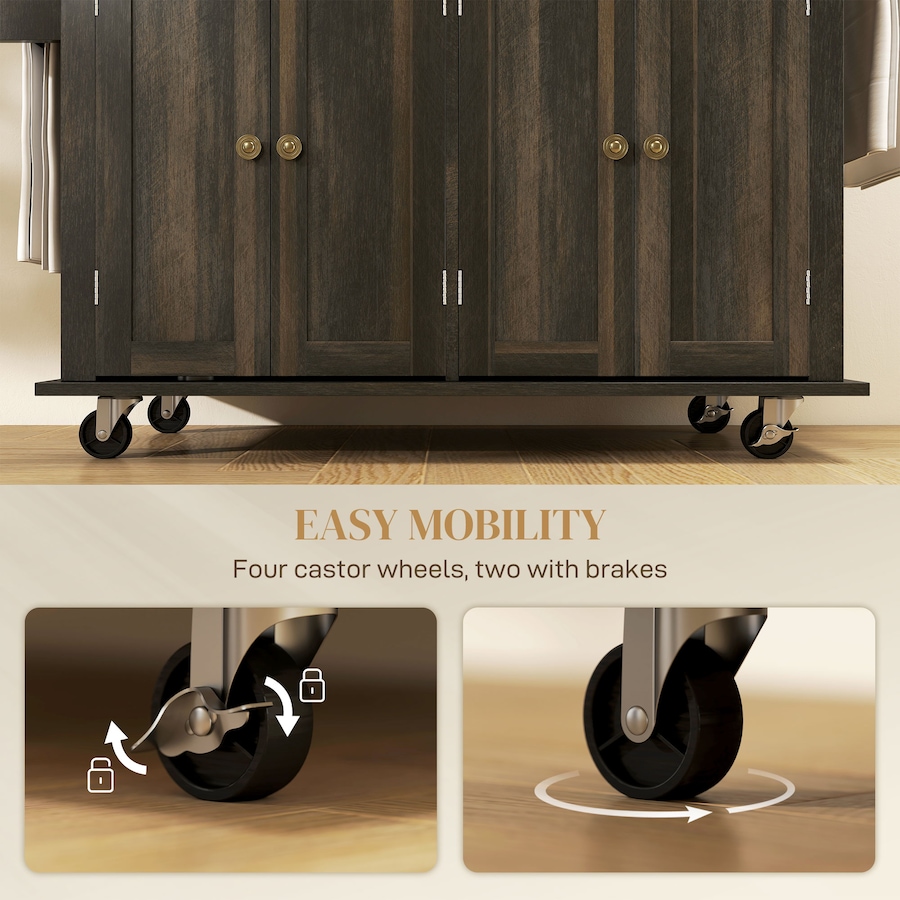 Image 997190_ALTMORE22.jpg, Product 997-190 / Price $219.99 - $245.85, Kitchen Island Cart W/spice Rack & Towel Rack from HOMCOM on TSC.ca's Home & Garden department