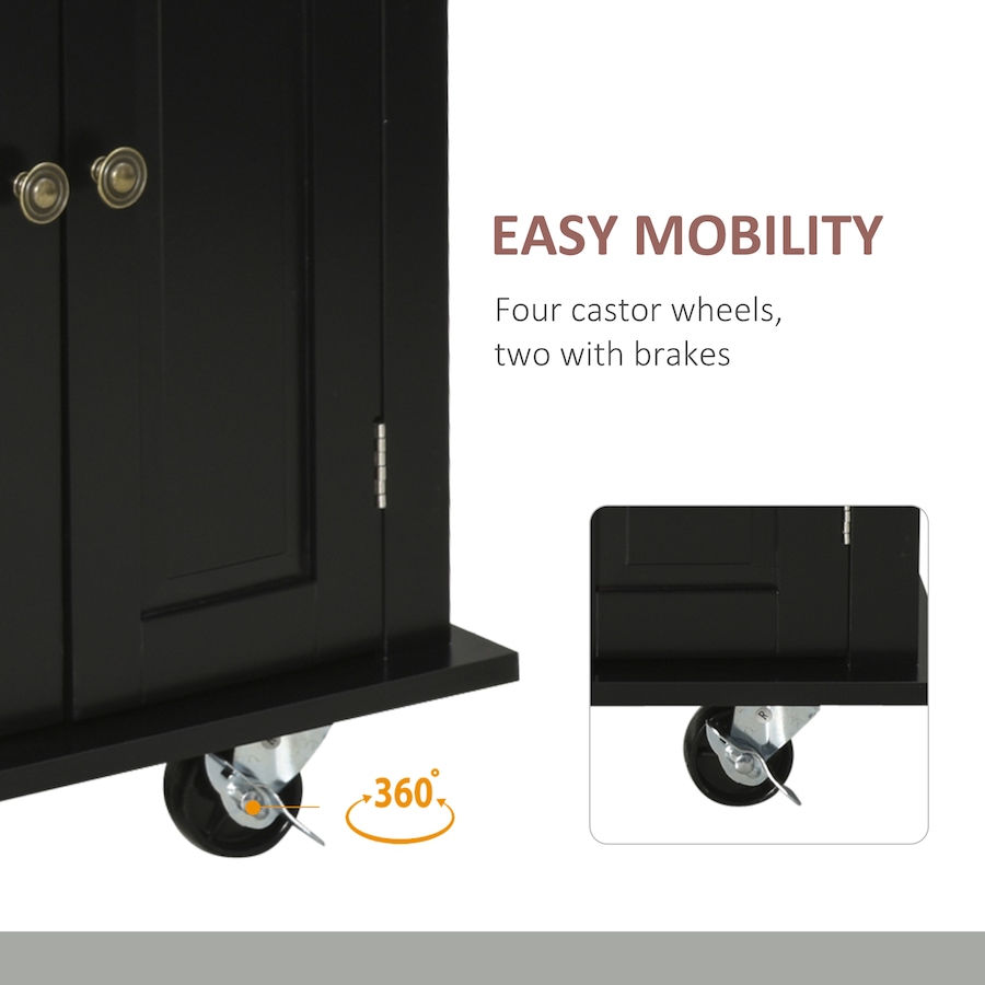 Image 997190_ALTMORE38.jpg, Product 997-190 / Price $219.99 - $245.85, Kitchen Island Cart W/spice Rack & Towel Rack from HOMCOM on TSC.ca's Home & Garden department