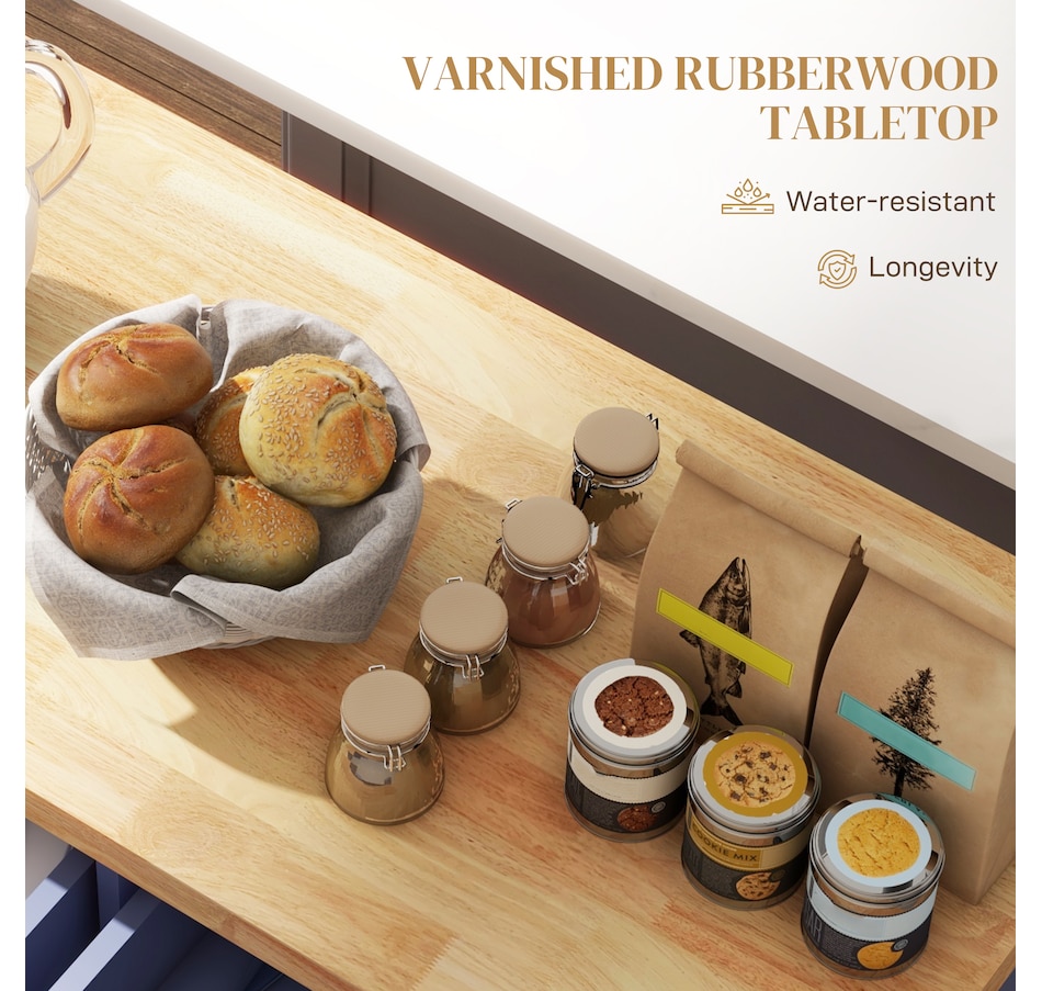 Image 997190_ALTMORE43.jpg, Product 997-190 / Price $209.99 - $259.99, Kitchen Island Cart W/spice Rack & Towel Rack from HOMCOM on TSC.ca's Home & Garden department