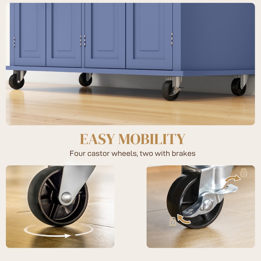 Image 997190_ALTMORE46.jpg, Product 997-190 / Price $219.99 - $245.85, Kitchen Island Cart W/spice Rack & Towel Rack from HOMCOM on TSC.ca's Home & Garden department