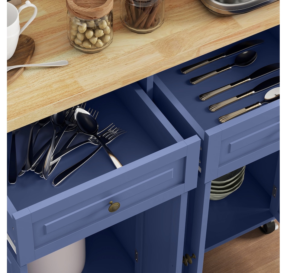 Image 997190_ALTMORE48.jpg, Product 997-190 / Price $209.99 - $259.99, Kitchen Island Cart W/spice Rack & Towel Rack from HOMCOM on TSC.ca's Home & Garden department