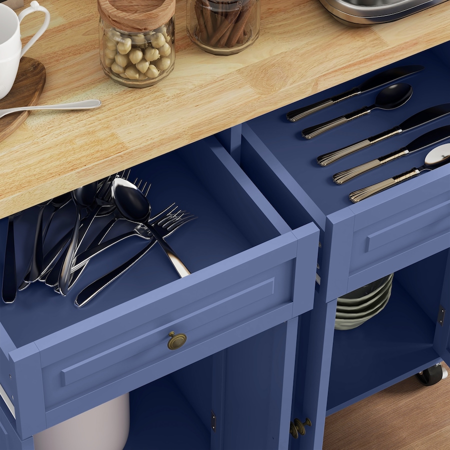 Image 997190_ALTMORE48.jpg, Product 997-190 / Price $219.99 - $245.85, Kitchen Island Cart W/spice Rack & Towel Rack from HOMCOM on TSC.ca's Home & Garden department
