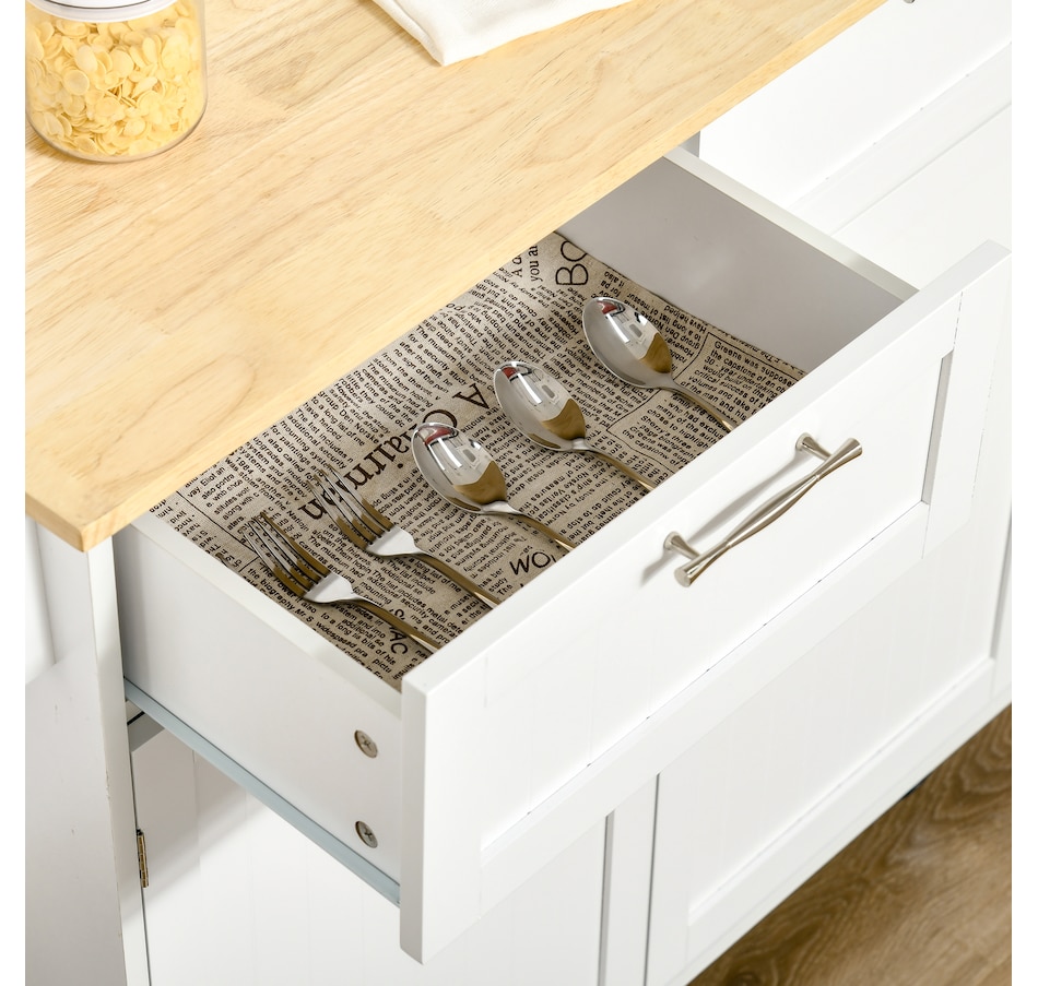 Image 997193_ALTMORE15.jpg, Product 997-193 / Price $204.99 - $214.99, HOMCOM Rolling Kitchen Island with Storage Cabinet, Drawers, Towel Rack from HOMCOM on TSC.ca's Home & Garden department