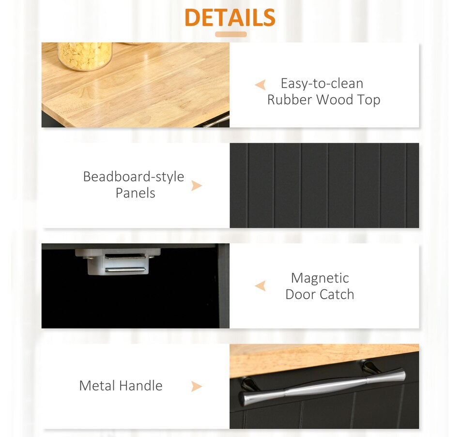 Image 997193_ALTMORE22.jpg, Product 997-193 / Price $204.99 - $214.99, HOMCOM Rolling Kitchen Island with Storage Cabinet, Drawers, Towel Rack from HOMCOM on TSC.ca's Home & Garden department