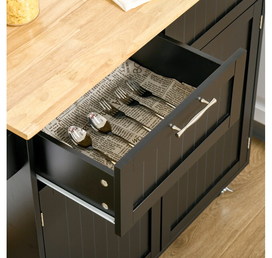 Image 997193_ALTMORE24.jpg, Product 997-193 / Price $204.99 - $214.99, HOMCOM Rolling Kitchen Island with Storage Cabinet, Drawers, Towel Rack from HOMCOM on TSC.ca's Home & Garden department