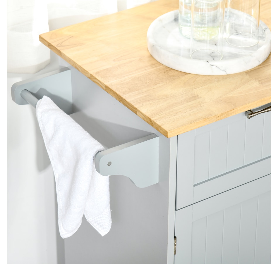 Image 997193_ALTMORE7.jpg, Product 997-193 / Price $204.99 - $214.99, HOMCOM Rolling Kitchen Island with Storage Cabinet, Drawers, Towel Rack from HOMCOM on TSC.ca's Home & Garden department