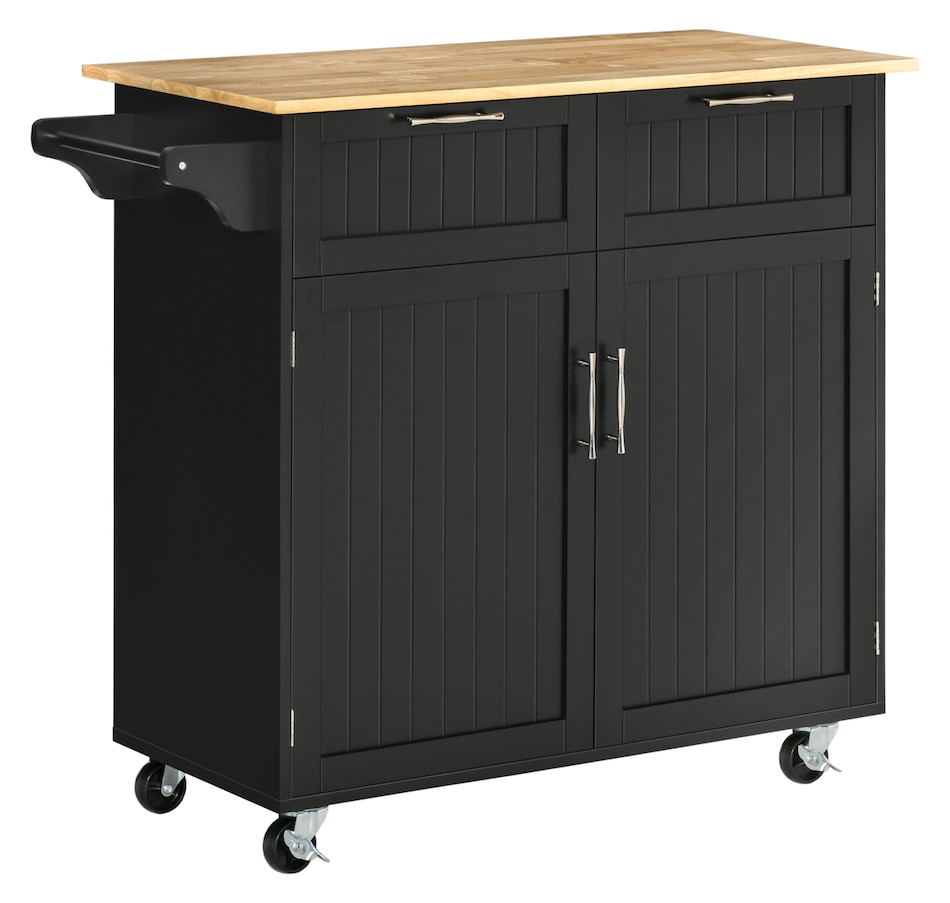 Image 997193_ST03.jpg, Product 997-193 / Price $204.99 - $214.99, HOMCOM Rolling Kitchen Island with Storage Cabinet, Drawers, Towel Rack from HOMCOM on TSC.ca's Home & Garden department