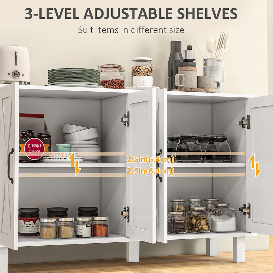 Image 997194_ALTMORE12.jpg, Product 997-194 / Price $199.99 - $204.99, HOMCOM Coffee Bar Cabinet, Buffet Sideboard w/ Barn Doors, Adjustable Shelf from HOMCOM on TSC.ca's Home & Garden department