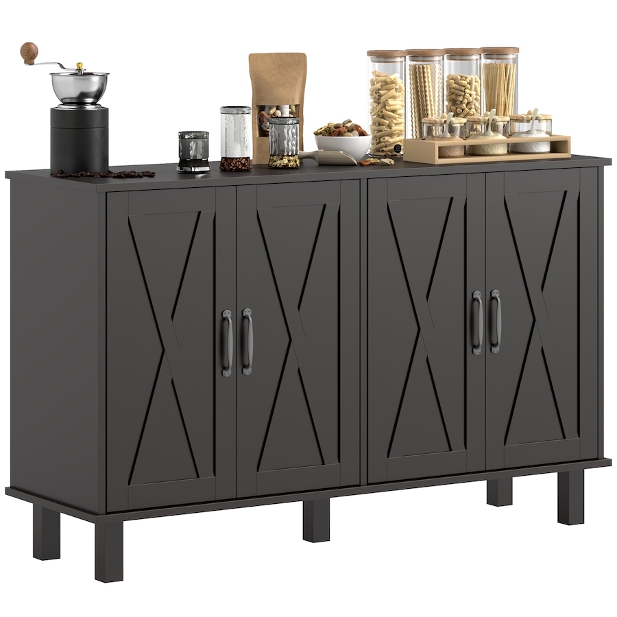 Image 997194_ST01.jpg, Product 997-194 / Price $199.99 - $204.99, HOMCOM Coffee Bar Cabinet, Buffet Sideboard w/ Barn Doors, Adjustable Shelf from HOMCOM on TSC.ca's Home & Garden department