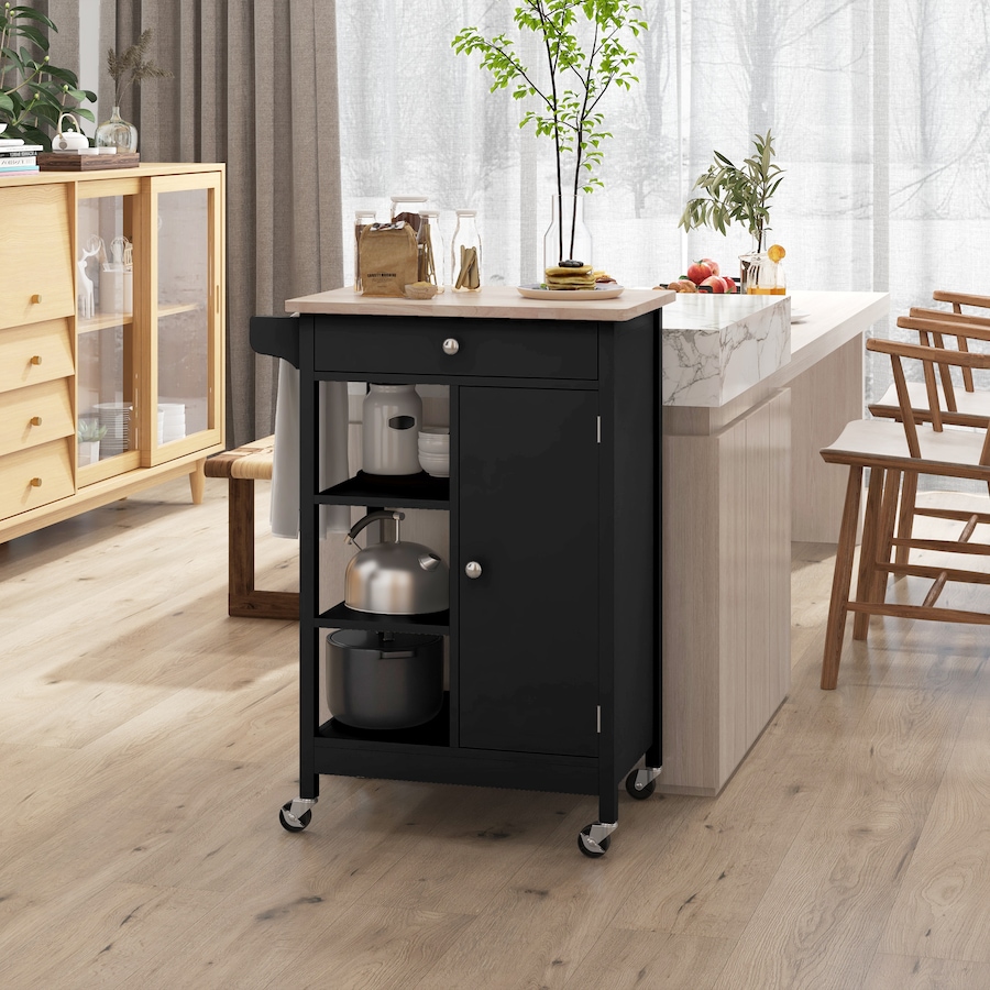 Image 997196_ALTMORE14.jpg, Product 997-196 / Price $144.99, HOMCOM Kitchen Cart Storage Trolley w/ 4 Wheels 3 Shelves Drawer from HOMCOM on TSC.ca's Home & Garden department