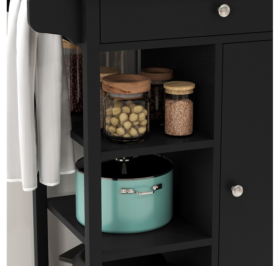 Image 997196_ALTMORE16.jpg, Product 997-196 / Price $134.99 - $144.99, HOMCOM Rubber Wood Top Kitchen Cart With Storage Cabinet from HOMCOM on TSC.ca's Home & Garden department