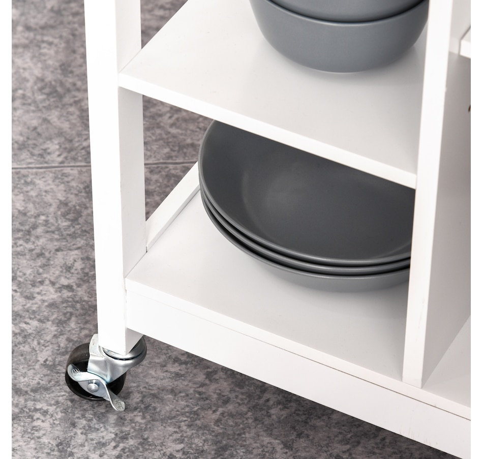 Image 997196_ALTMORE6.jpg, Product 997-196 / Price $134.99 - $144.99, HOMCOM Rubber Wood Top Kitchen Cart With Storage Cabinet from HOMCOM on TSC.ca's Home & Garden department