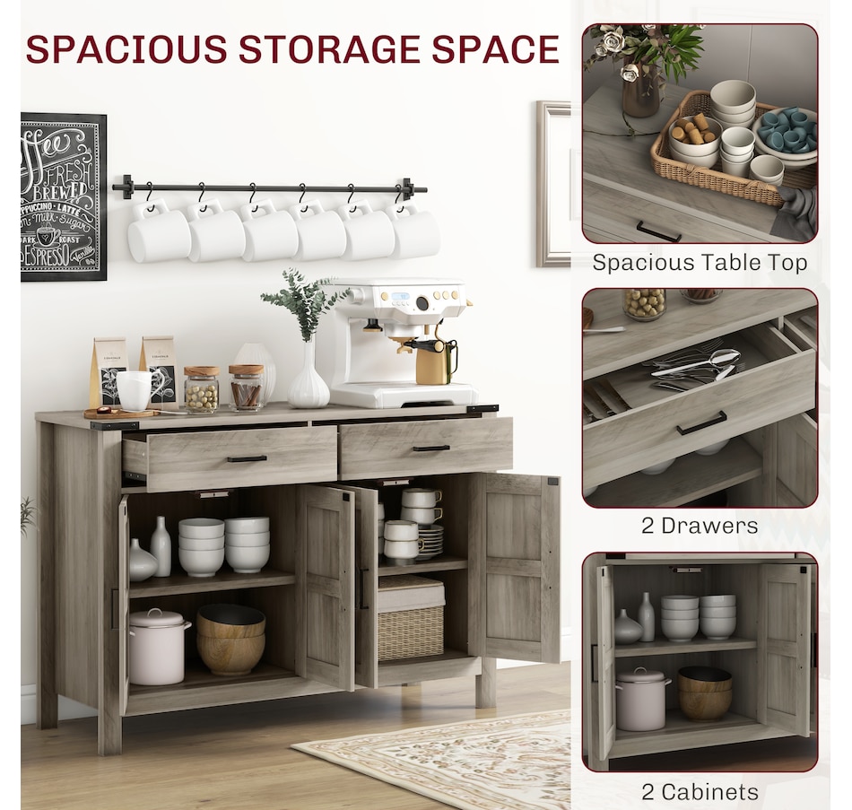 Image 997202_ALTMORE3.jpg, Product 997-202 / Price $269.99, HOMCOM Sideboard with 2 Drawers 2 Storage Cabinets Buffet Cabinet from HOMCOM on TSC.ca's Home & Garden department