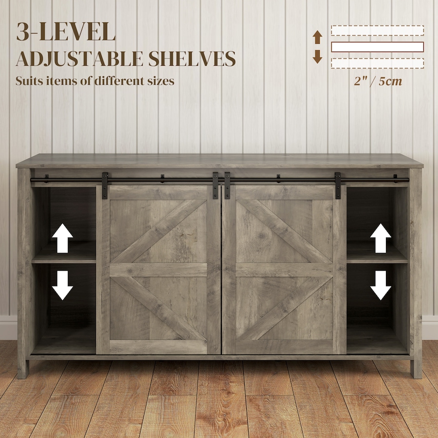 Image 997205_ALTMORE5.jpg, Product 997-205 / Price $329.99, HOMCOM Farmhouse Sideboard Buffet Cabinet with Doors Distressed Light Grey from HOMCOM on TSC.ca's Home & Garden department