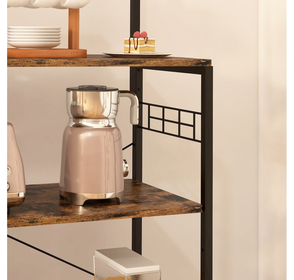 Image 997206_ALTMORE16.jpg, Product 997-206 / Price $96.99 - $104.99, HOMCOM Kitchen Bakers Rack with Power Outlet, Adjustable Shelves and Hooks from HOMCOM on TSC.ca's Home & Garden department