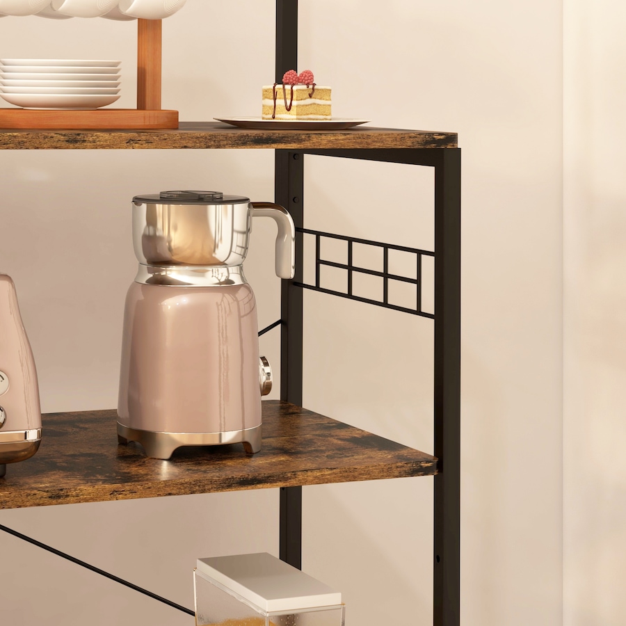 Image 997206_ALTMORE16.jpg, Product 997-206 / Price $99.99 - $104.99, HOMCOM Kitchen Bakers Rack with Power Outlet, Adjustable Shelves and Hooks from HOMCOM on TSC.ca's Home & Garden department