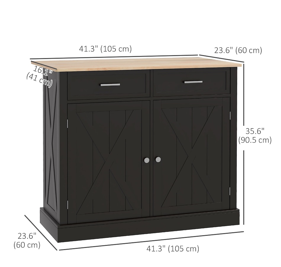 Image 997207_ALTMORE18.jpg, Product 997-207 / Price $319.99 - $389.99, HOMCOM Kitchen Island with Drop Leaf Kitchen Cart with Storage from HOMCOM on TSC.ca's Home & Garden department