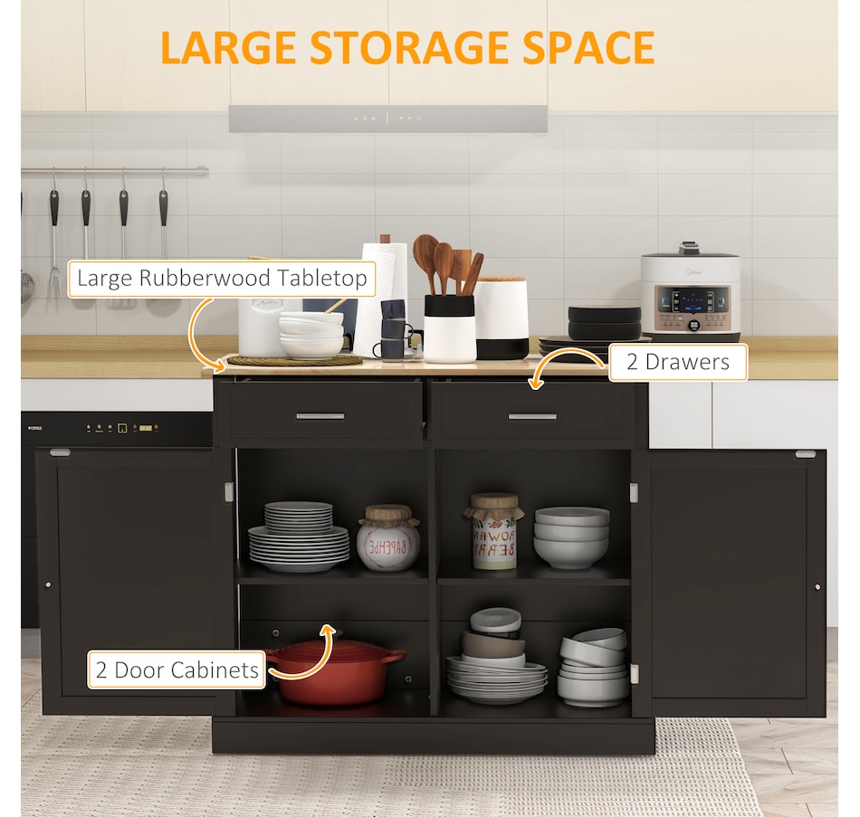 Image 997207_ALTMORE20.jpg, Product 997-207 / Price $319.99 - $389.99, HOMCOM Kitchen Island with Drop Leaf Kitchen Cart with Storage from HOMCOM on TSC.ca's Home & Garden department