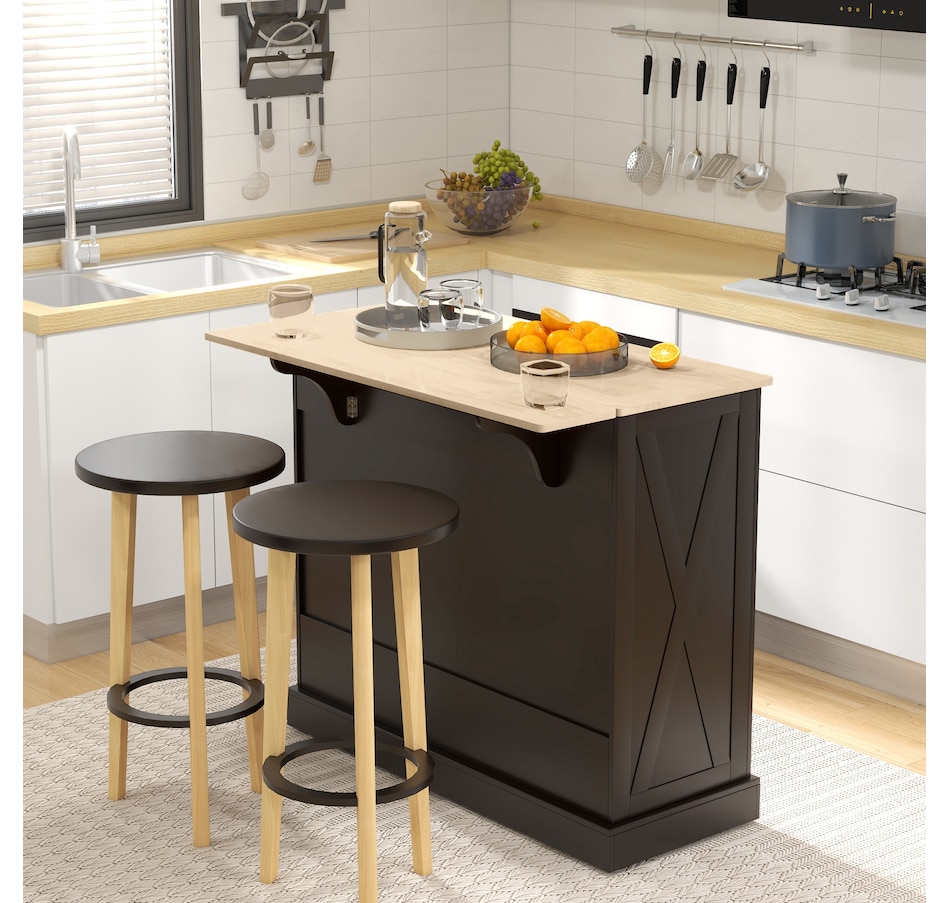 Image 997207_ALTMORE23.jpg, Product 997-207 / Price $319.99 - $389.99, HOMCOM Kitchen Island with Drop Leaf Kitchen Cart with Storage from HOMCOM on TSC.ca's Home & Garden department