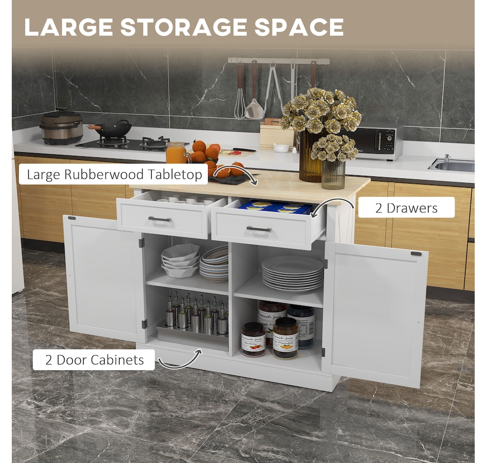 Image 997207_ALTMORE4.jpg, Product 997-207 / Price $319.99 - $389.99, HOMCOM Kitchen Island with Drop Leaf Kitchen Cart with Storage from HOMCOM on TSC.ca's Home & Garden department