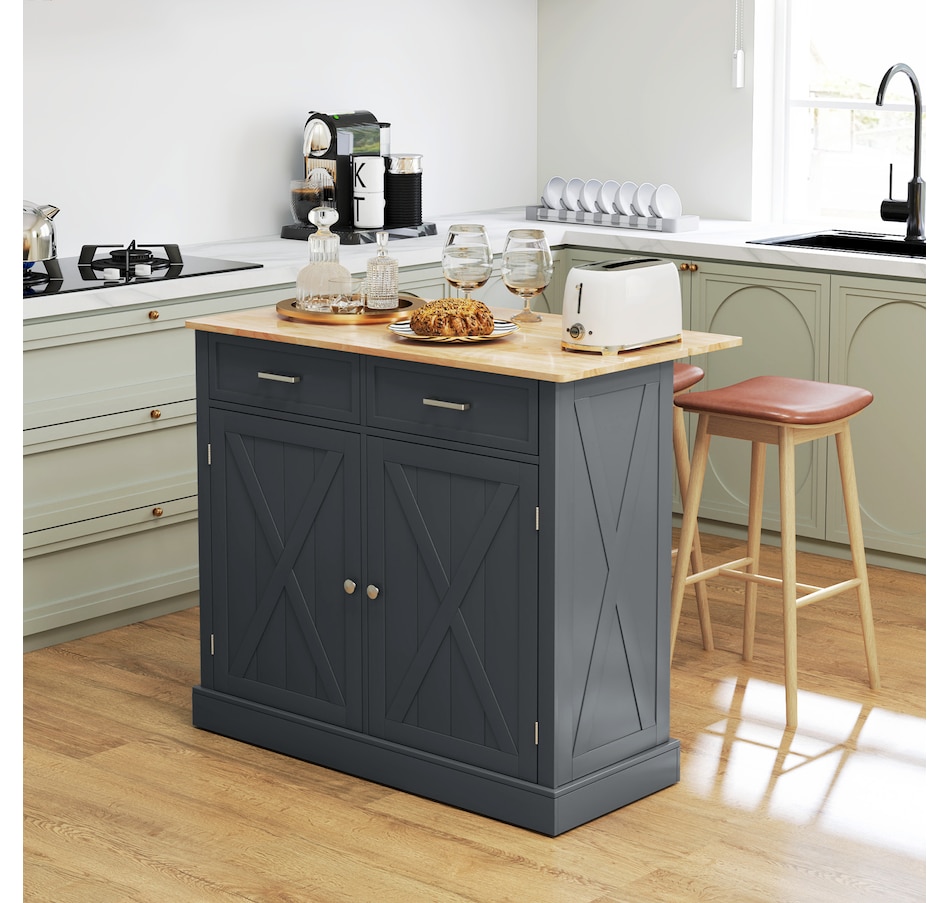 Image 997207_ALTMORE9.jpg, Product 997-207 / Price $319.99 - $389.99, HOMCOM Kitchen Island with Drop Leaf Kitchen Cart with Storage from HOMCOM on TSC.ca's Home & Garden department
