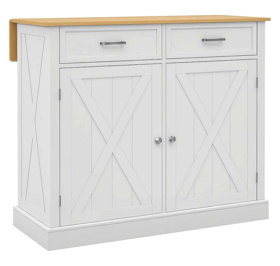 Image 997207_ST01.png, Product 997-207 / Price $319.99 - $389.99, HOMCOM Kitchen Island with Drop Leaf Kitchen Cart with Storage from HOMCOM on TSC.ca's Home & Garden department