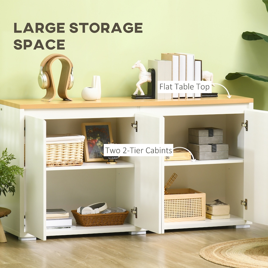 Image 997212_ALTMORE12.jpg, Product 997-212 / Price $229.99, HOMCOM Storage Cabinet Sideboard Buffet Cabinet with 4 Doors White from HOMCOM on TSC.ca's Home & Garden department