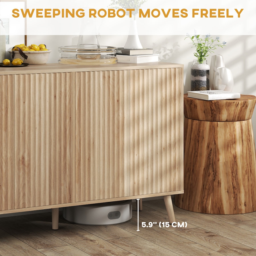Image 997213_ALTMORE6.jpg, Product 997-213 / Price $229.99, HOMCOM Sideboard Modern Fluted Buffet Cabinet with Adjustable Shelves Oak from HOMCOM on TSC.ca's Home & Garden department
