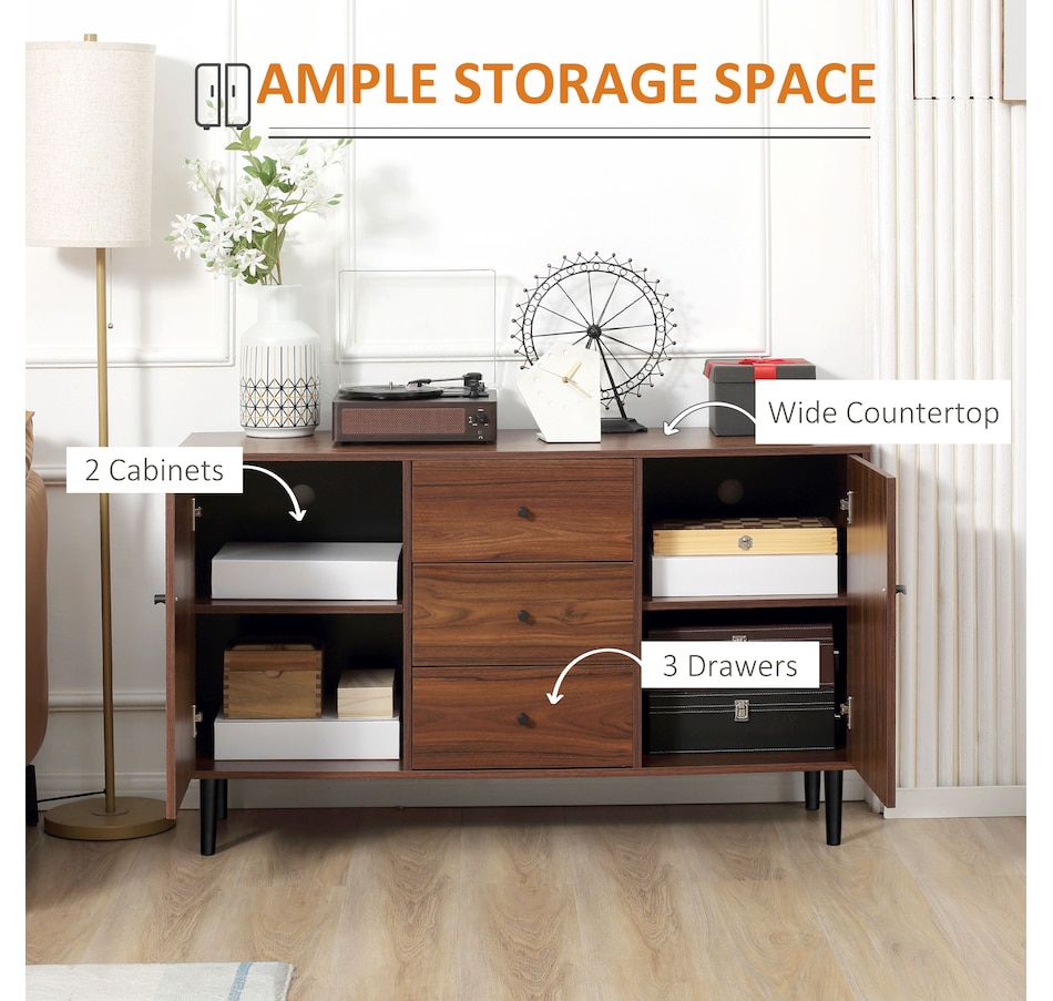 Image 997214_ALTMORE4.jpg, Product 997-214 / Price $224.24, HOMCOM Kitchen Sideboard with 2 Cabinets 3 Drawers Buffet Table from HOMCOM on TSC.ca's Home & Garden department