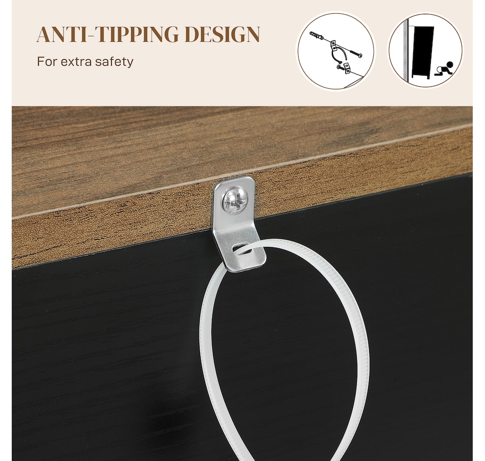 Image 997218_ALTMORE4.jpg, Product 997-218 / Price $239.99, HOMCOM Sideboard, Buffet Cabinet with 4 Barn Doors and 3 Drawers Black from HOMCOM on TSC.ca's Home & Garden department