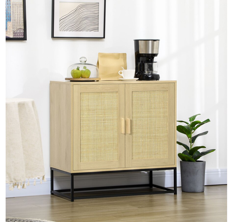 Image 997221_ALTMORE1.jpg, Product 997-221 / Price $124.99, HOMCOM Wood Sideboard Storage Cabinet w/ Rattan Doors, Adjustable Shelf from HOMCOM on TSC.ca's Home & Garden department