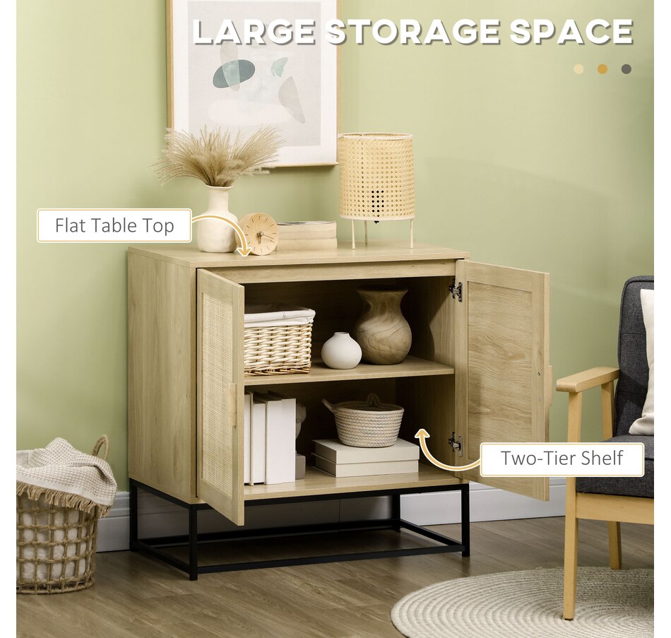 Image 997221_ALTMORE3.jpg, Product 997-221 / Price $124.99, HOMCOM Wood Sideboard Storage Cabinet w/ Rattan Doors, Adjustable Shelf from HOMCOM on TSC.ca's Home & Garden department