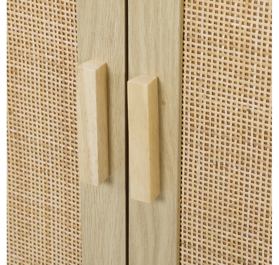 Image 997225_ALTMORE8.jpg, Product 997-225 / Price $199.99, HOMCOM Bohemian Sideboard with 3 Rattan Doors and Shelves Oak from HOMCOM on TSC.ca's Home & Garden department