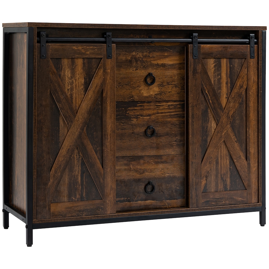 Image 997227.jpg, Product 997-227 / Price $249.99, HOMCOM Industrial Buffet Cabinet Kitchen Sideboard with Sliding Barn Doors from HOMCOM on TSC.ca's Home & Garden department