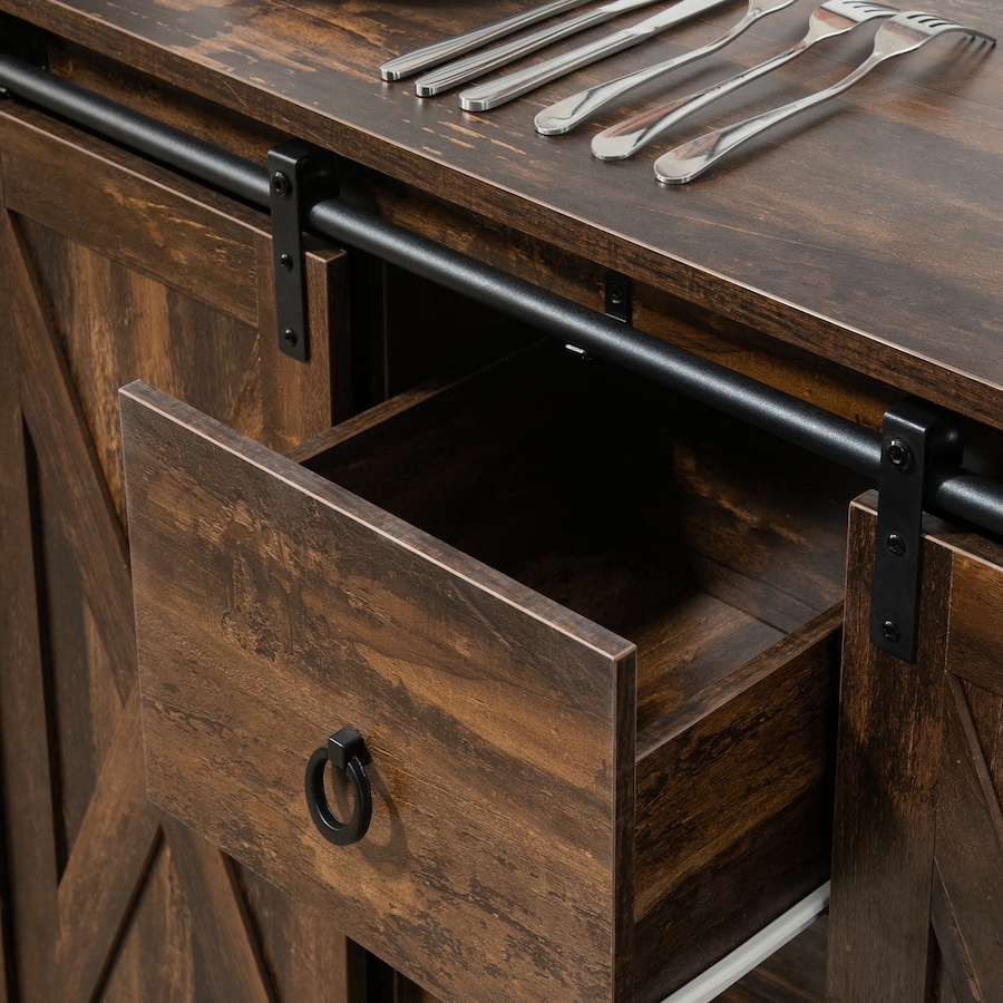 Image 997227_ALTMORE7.jpg, Product 997-227 / Price $249.99, HOMCOM Industrial Buffet Cabinet Kitchen Sideboard with Sliding Barn Doors from HOMCOM on TSC.ca's Home & Garden department