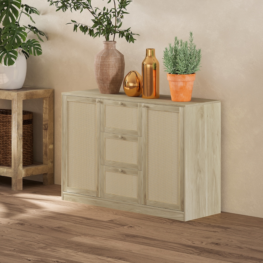 Image 997229_ALTMORE8.jpg, Product 997-229 / Price $160.04, HOMCOM Boho Sideboard Buffet Cabinet, Kitchen Coffee Bar Cabinet, Natural from HOMCOM on TSC.ca's Home & Garden department